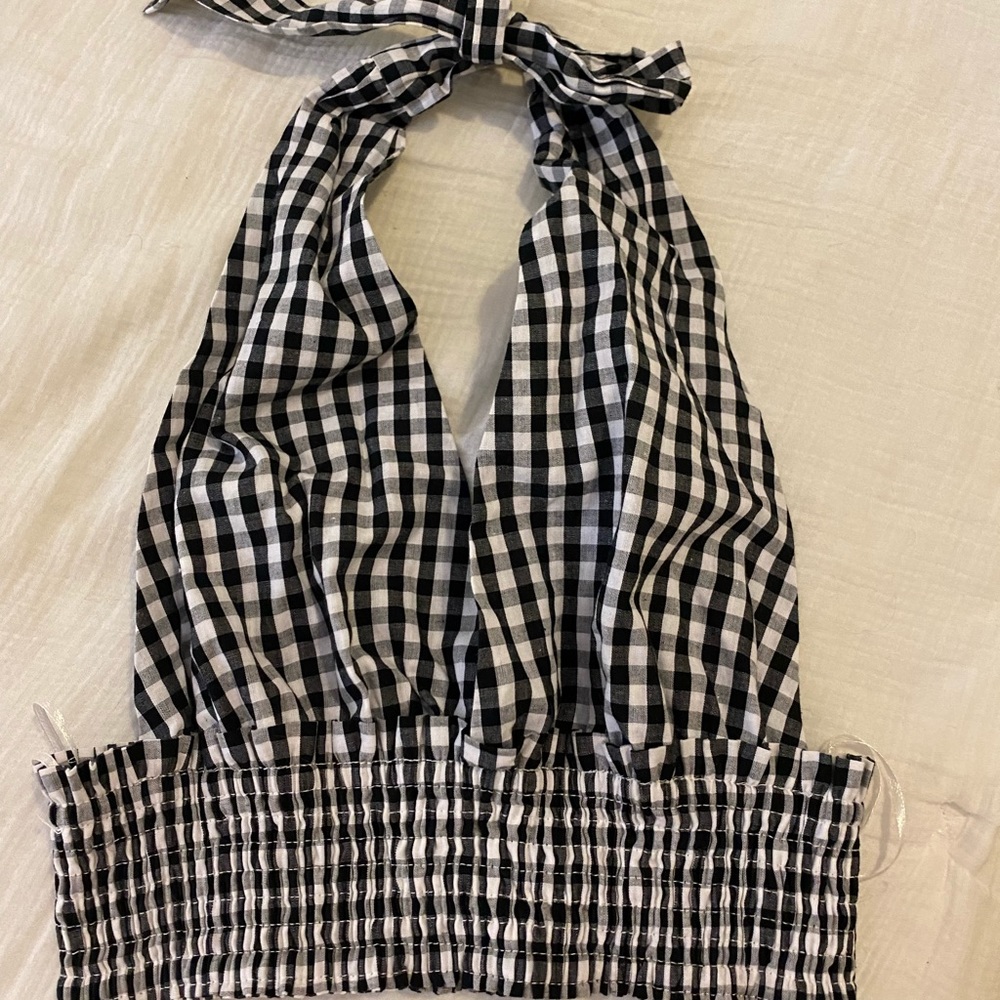 Gingham Bra Top
